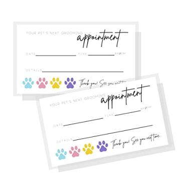 Imagem de Cartões de lembrete para cuidados com animais de estimação | Tamanho do cartão de visita impresso físico 5 x 8,9 cm | Suprimentos para cuidados com animais de estimação | Corresponde ao cartão de rela