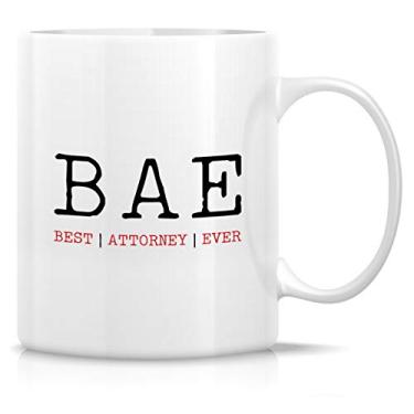 Imagem de Retreez Caneca engraçada - Best Attorney Ever BAE Lawyer 325 ml Canecas de café de cerâmica - Engraçadas, sarcásticas, motivacionais, presentes de aniversário inspiradores para amigos, colegas de trabalho, irmão, irmã, pai, mãe