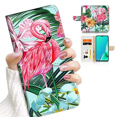 Imagem de para Samsung S20 FE 4G, S20 FE 5G, capa de telefone carteira projetada com flip, A24186 Tropical Flamingo 24186