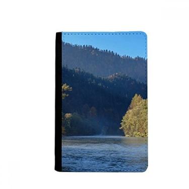 Imagem de River Mountain Hill Forest Reflection Water Passport Holder Notecase Burse Carteira Capa Cartão Bolsa, Multicolor