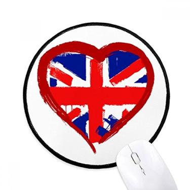 Imagem de Love Heart UK England Landmark Mouse Pad Desktop Office Tapete redondo para computador