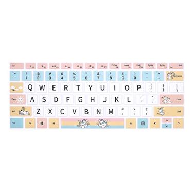 Imagem de HRH Capa protetora de silicone macia e ultrafina para teclado Microsoft Surface Pro 4 e Pro 7 2019/Surface Pro 6 2018/Surface Pro 5 2017 New Surface Pro 6 12,3 polegadas, desenho animado unicórnio