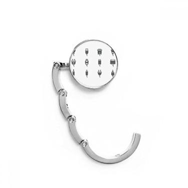 Imagem de Padrão de tomada de diagrama de circuito, gancho de mesa, gancho decorativo, extensão dobrável