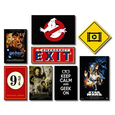 Imagem de Kit 8 Placas Decorativas Geek Filmes Harry Potter Mdf