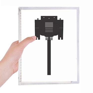 Imagem de Caderno preto para tela de exibição, caderno, folhas soltas, diário recarregável, artigos de papelaria