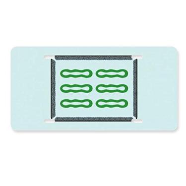 Imagem de DIYthinker Barra de bambu Mahjong 6 azulejos padrão placa decoração aço inoxidável automóvel etiqueta