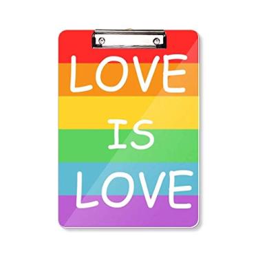 Imagem de Arco-íris Gay LGBT Transgênero LGBT prancheta pasta de escrita placa de apoio A4