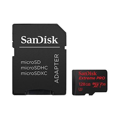 Imagem de Sandisk Cartão de memória MicroSDXC Extreme Pro 128 GB + adaptador SD de até 95 MB/S, Classe 10, U3, V30 - SDSQXXG-128G-GN6MA