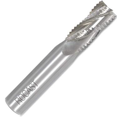 Imagem de Fresa de Topo para Desbaste com Haste Cilíndrica em Aço Rápido - Vários Cortes - HSS - 14,00mm - Ref. 844 ANR Rocast 93,0008
