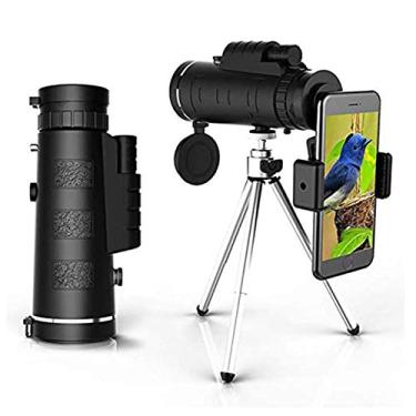 Imagem de Telescópio Monocular, HD 40x60 Monocular À Prova D 'Água Telescópio Monocular Anti-Fog com Adaptador de Smartphone Tripé para Observação de Pássaros, Caminhadas, Jogo de Bola de Concerto