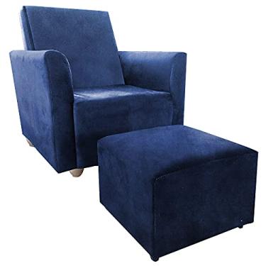 Imagem de Poltrona Infantil Angel + Puff Marinho - Moveis Aguias