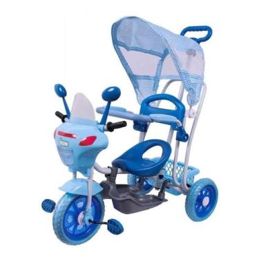 Imagem de Triciclo Infantil Bel Kids 3 Em 1 Com Haste Para Empurrar Moto Passeio