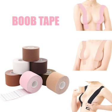 Imagem de Sutiã Fita Levanta Seios Peito Adesivo Discreto Boob Tape 5m