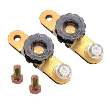 Imagem de Ampper Side Post Battery Disconnect Switch, Battery Master Switch Isolator for Power Disconnect Cut Off (with Long Bolt, 2 Pack)