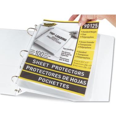 Imagem de Produtos C-Line - Linha C - Protetores de folha de polipropileno de carga superior, padrão, letra, transparente, 100/caixa - Vendido como 1 caixa - Design especial. - Qualidade de arquivo sem ácido. - Não é necessário perfurar lençóis. - Borda reforç