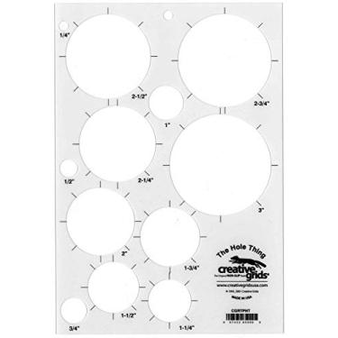 Imagem de Criativo de "O Buraco Thing" quilting Regua modelo para Circulos (fino) de plastico flexivel, cgrtpht