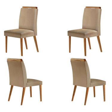 Conjunto Mesa de Jantar Ester Olivia com 06 Cadeiras com Encosto em Tela  1.80 x 1.00 Retangular