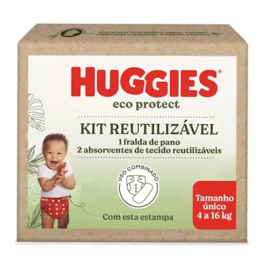 Imagem de Huggies Kit Fralda Reutilizável Eco Protect - Vermelho