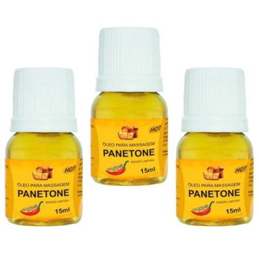 Imagem de Kit 03 Oleos De Massagem Beijavel Sabor Panetone - Chillies