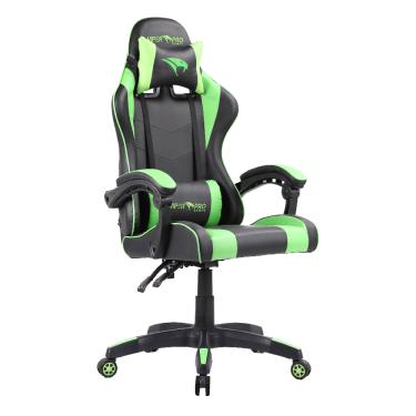 Imagem de Cadeira Gamer Viper Pro Naja Couro sintético Reclinável Giratória Preta e Verde