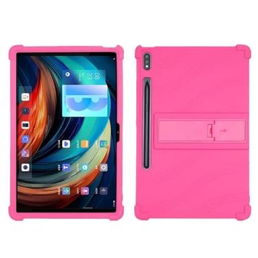 Imagem de QYiiD Capa para Lenovo Tab P12 Pro 12,6" TB-Q706F, capa protetora de silicone leve à prova de choque macia à prova de choque para tablet Lenovo Xiaoxin Pad Pro 12,6, rosa