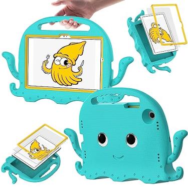 Imagem de QYiiD Capa infantil para Galaxy Tab S6 Lite de 10,4 polegadas modelo 2022/2020 (SM-P610/P613/P615/P619), capa à prova de choque de EVA leve à prova de choque com alça de suporte e capa de EVA