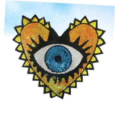 Imagem de NUOBESTY 1 Unidade smd decalques Patch de olho brilhante Decoração de roupa com lantejoulas manchas de olhos de lantejoulas apliques de costura roupas Fragmento globo ocular