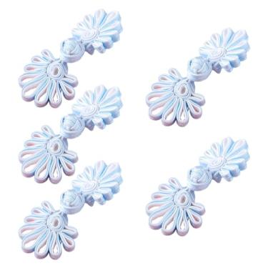 Imagem de 5 Pares Botões Nós Chineses Botões Cheongsam Botões Fechamento Chinês Botões Costura Fechamento Chinês Fixadores