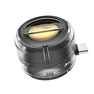 Imagem de Mini alto-falante USB-C para celular, alto-falante plugue, recarregável Plug and Play 250 mAh com alto-falante de baixo transparente compacto e portátil para viagem em casa - azul, codificação de 41 x