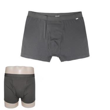 Imagem de Lmaray Pacote com 3 cuecas masculinas para incontinência, à prova de vazamento, absorve 50 ml, lavável, reutilizável, cueca boxer masculina (média)