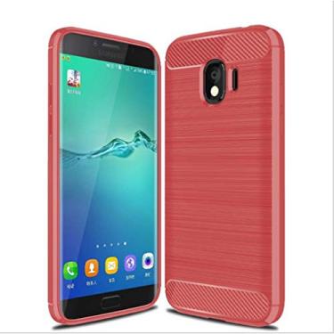 Imagem de Capa para Samsung Galaxy J2 2018, capa de material de fibra de carbono, macia, antiderrapante, antiimpressões digitais, capa totalmente protetora para Samsung Galaxy J2 2018