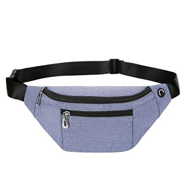 Imagem de Pochete para homens e mulheres, pochete moderna à prova d'água com cinto ajustável, bolsa casual para viagens esportivas e corrida. (2-roxo)