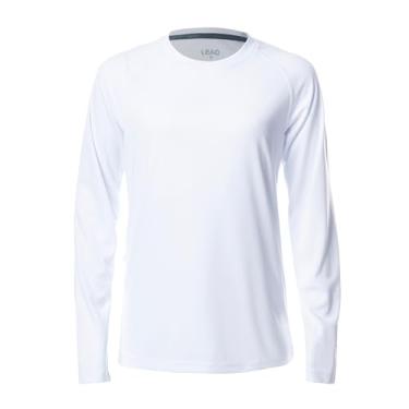 Imagem de LEAO Camiseta esportiva Rash Guard para meninos FPS 50+, manga comprida, roupa de banho de secagem rápida, roupa de banho juvenil, FPS 50+, pesca, caminhadas, sol, Branco, G