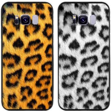 Imagem de 2 peças de capa de telefone traseira de silicone em gel TPU com estampa de leopardo legal para Samsung Galaxy (Galaxy S8 Plus / S8+)