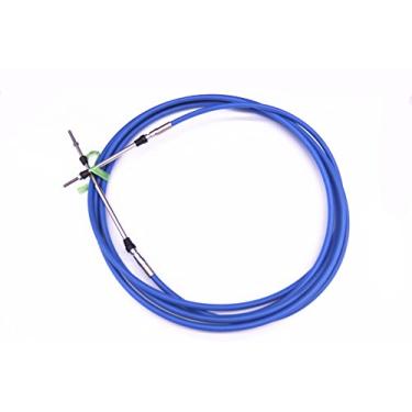 Imagem de ABA-CABLE-24-GY Cabo de mudança do acelerador de controle remoto do motor de popa 7,3 m para sistema de direção do motor de barco Yamaha 7,31 m, preto