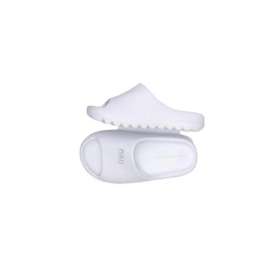 Imagem de Chinelo Nuvem Polo London Club Original Slide Retrô Anatômica EVA Ortopédico Confortável e Tratorado, Unissex (Branco, BR, Adulto, Faixa Numérico, 33, 34)