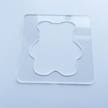 Imagem de CHENRUI Modelo de acolchoamento, régua de acrílico para acolchoamento de movimento livre em máquina doméstica (urso)