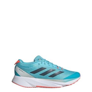 Imagem de adidas Tênis de corrida feminino Adizero Sl, Água-marinha clara/carbono/vermelho solar, 10