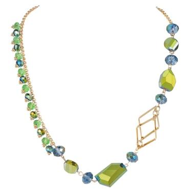 Imagem de Bocar Colar de declaração para mulheres na moda, colar com contas de cristal para mulheres, moda feita à mão, babador, bijuteria, presente, Vidro, Sem Pedra Preciosa