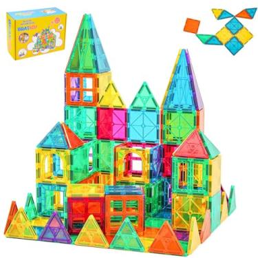 Imagem de Brastoy Blocos de Montar Magnéticos Construção Infantil Brinquedo Educativo (65 Peças)