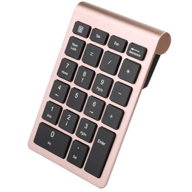 Imagem de Teclado Numérico Ergonômico de Tamanho Pequeno, Teclado, Tecla de Tesoura Com Velocidade de Recuperação Rápida para para (Ouro rosa)