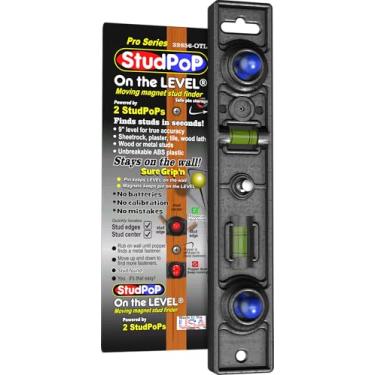 Imagem de StudPoP® On the LEVEL – Localizador de pinos magnéticos inteligentes – sem pilhas, sem calibração, 3 x mais confiáveis, lima e gesso, pinos de metal, indicador visual e audível, simples e divertido de