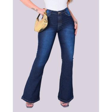 Imagem de Calça Flare Boca de Sino Cintura Alta Lady X