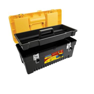 Imagem de Caixa Plastica Para Ferramentas 20" Tramontina Com Bandeja Removivel E Travas Metalicas