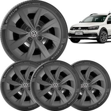 Imagem de 4X Calota Vw Voyage Saveiro 19 20 21 Aro 14 Grafite 249Ca