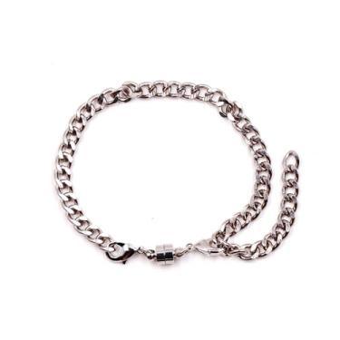 Imagem de malahill Pulseira de corrente de aço inoxidável para mulheres, Pedra, Sem Pedra Preciosa