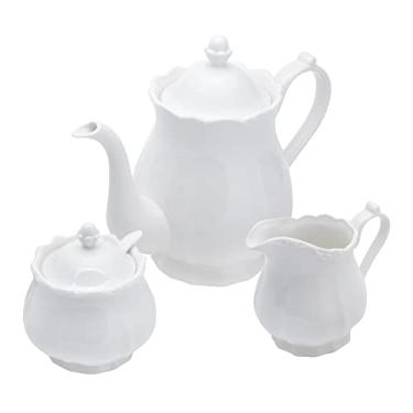 Imagem de Conjunto 3 Peças de Porcelana de Chá Fancy Branco - Wolff