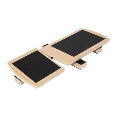 Imagem de Vaveren Prancha de equilíbrio de madeira, exercícios de estabilidade, equipamento de treinamento, prancha de equilíbrio única, estabilizador de tornozelo para