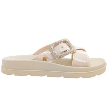 Imagem de Tamanco Feminino Casual Dia a Dia Flatform Passeio com Glitter Zaxy 19053