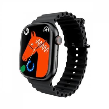 Imagem de Relógio Inteligente Tela Infinita Digital 45mm CX800  - Altomex, Preto